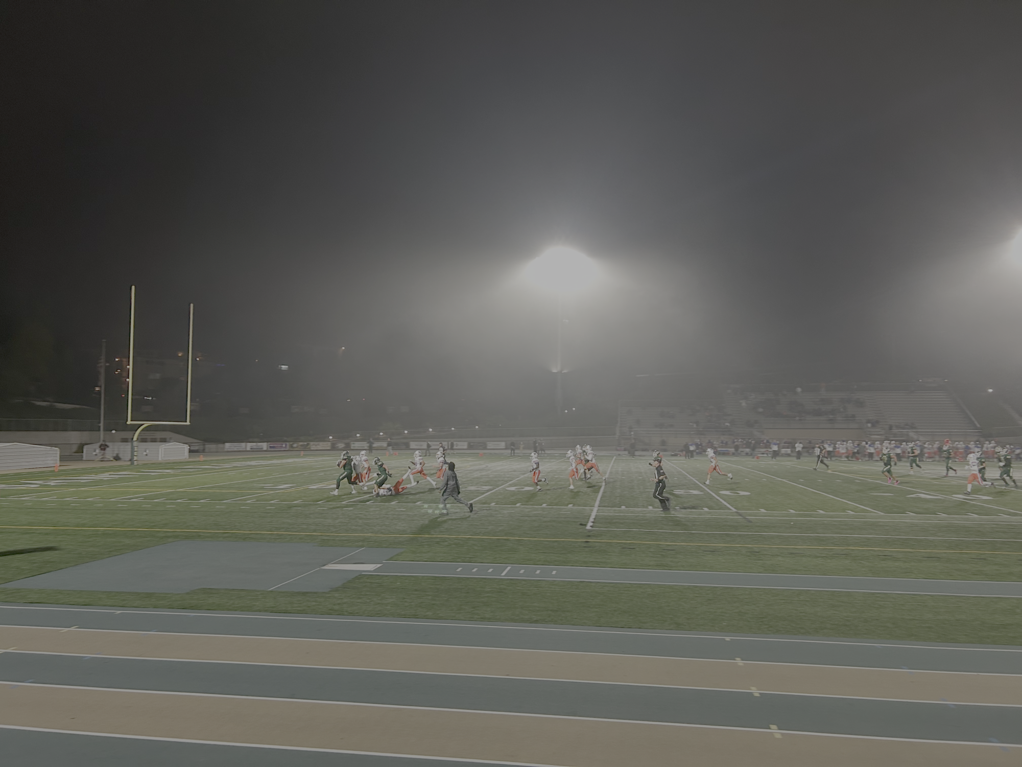 Aaron Baizan barrels towards the end-zone during the Dons week nine matchup against Westlake. 