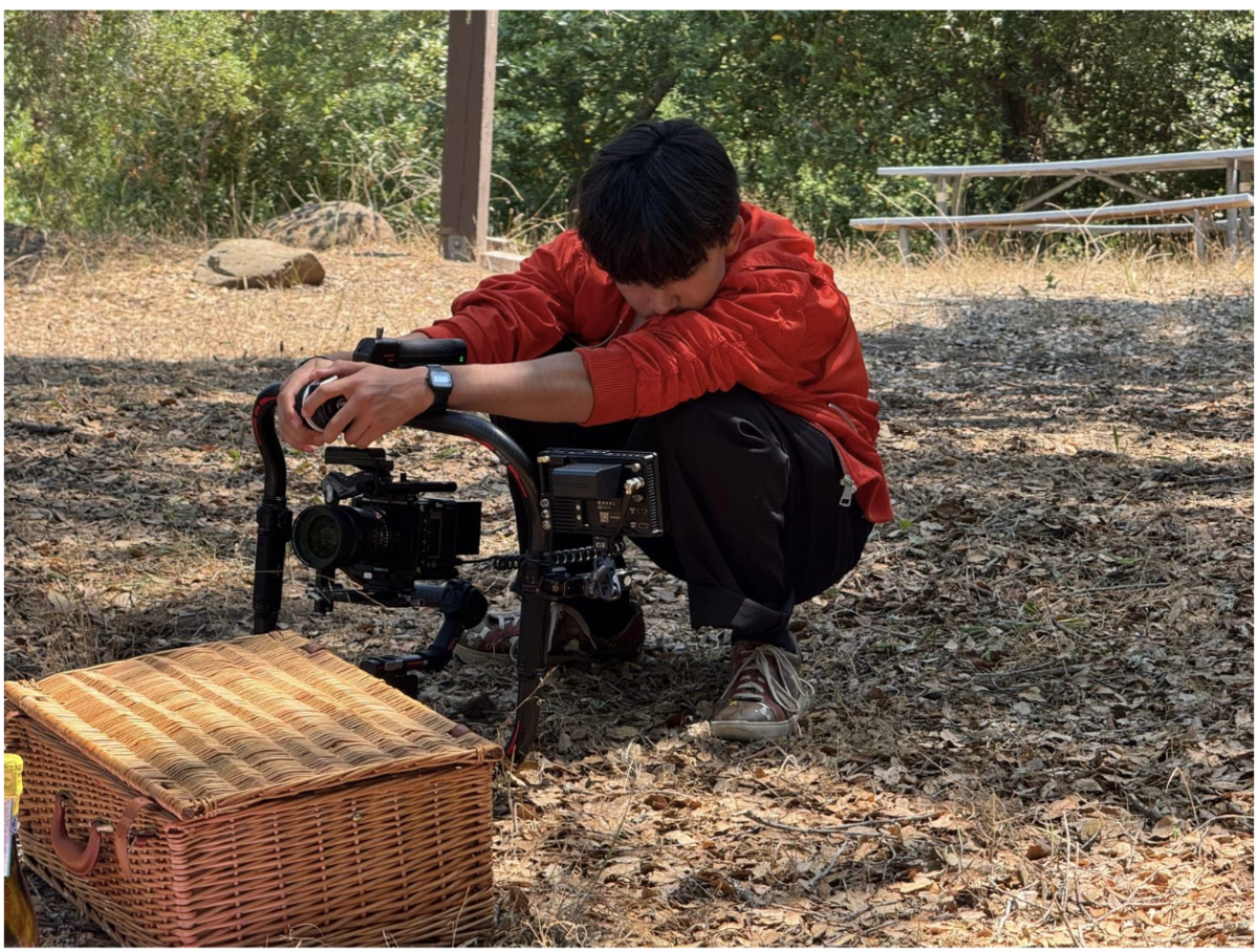 Dragon Aditya sets up the perfect shot for Harvey Gilman’s new short film The Man From the Train. Image credit: Harvey Gilman