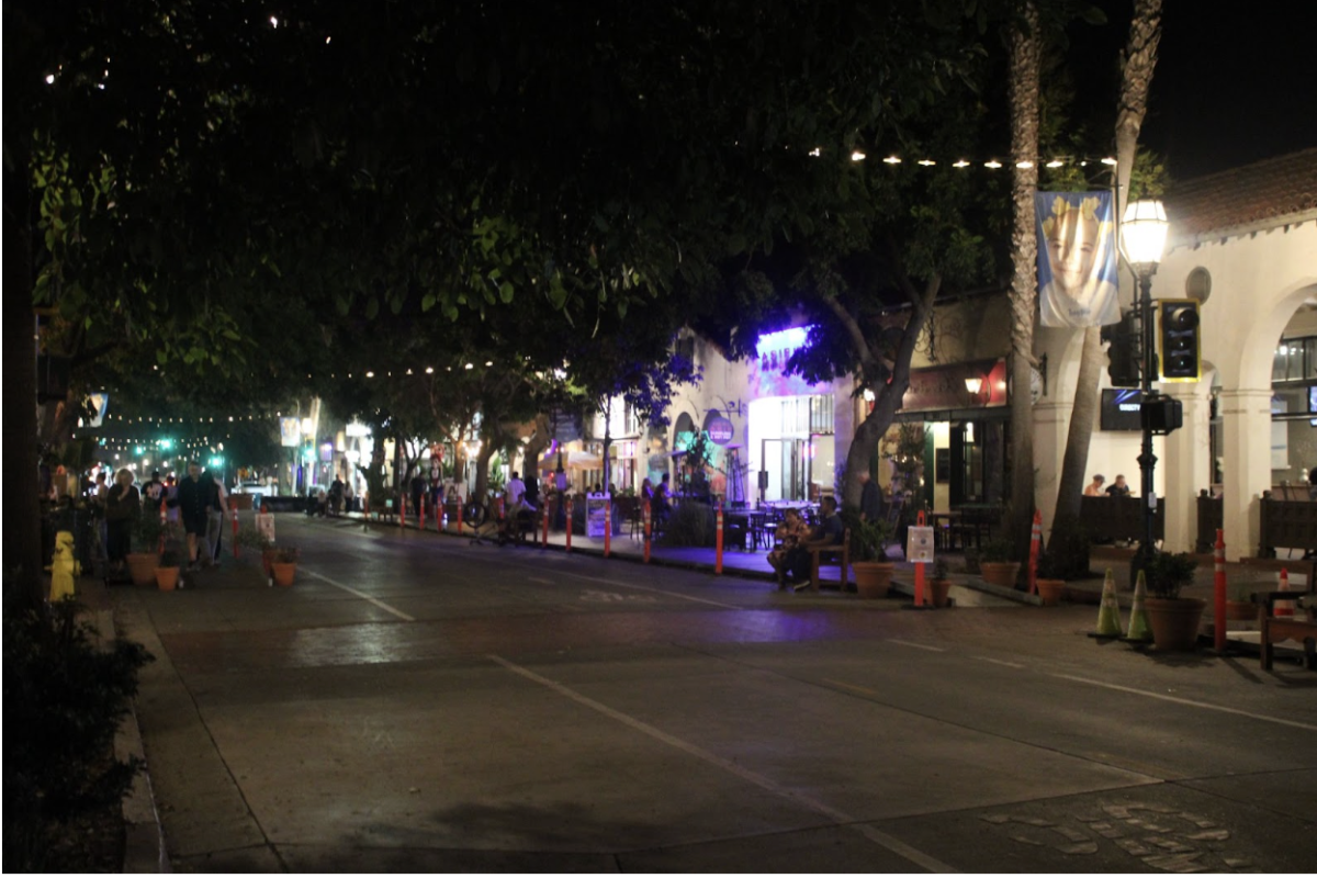 On a warm Saturday night, State Street is glowing with neon signs and strung lights. Buzzing with the sound of music just off the right side of the frame sits The Red Piano and a DJ at a nearby bar.
Image Credit: Lucien Dempsey
