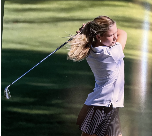 Sage Malmsten swings her club. Image courtesy of SB Pix