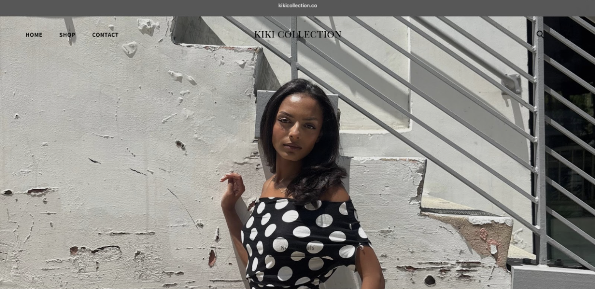 Kennedy Barnes’s self-made website for her clothing business/fashion brand
kikicollection.co