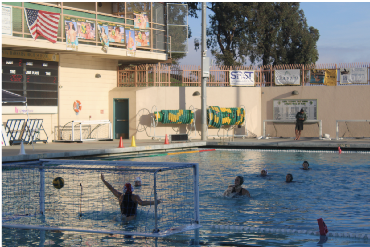 Jules Horton scored against Carpinteria High School, making it 5-2 and leading Santa Barbara to the win.
Photo Credits: Lily Schumacher 
