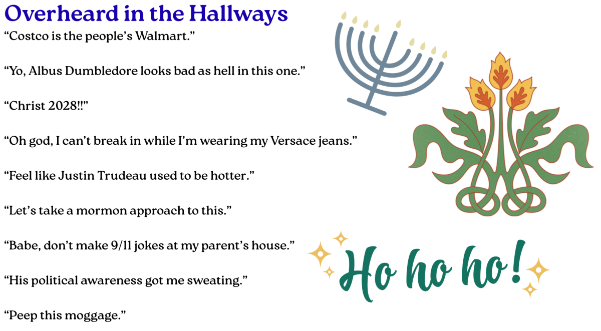 This month's overheard in the hallways.