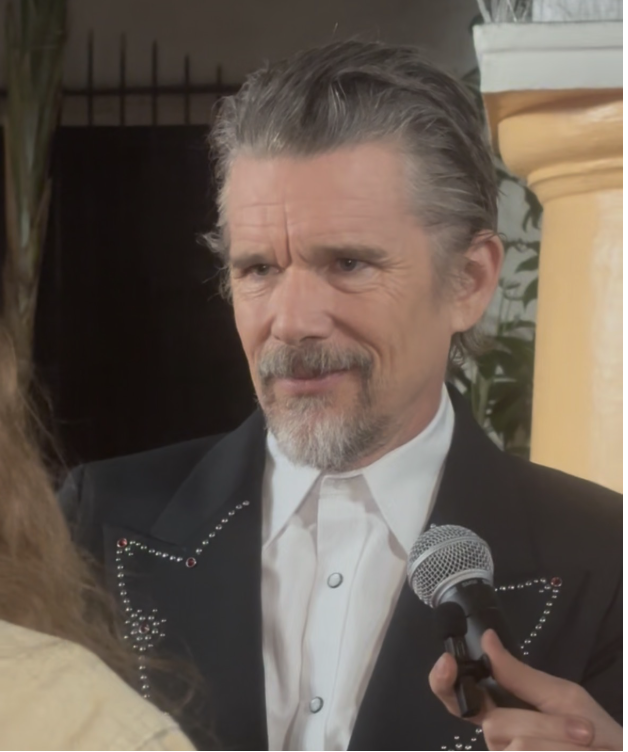 Ethan Hawke mid-interview with The Forge reporters.
Image credit: Jordan Volz