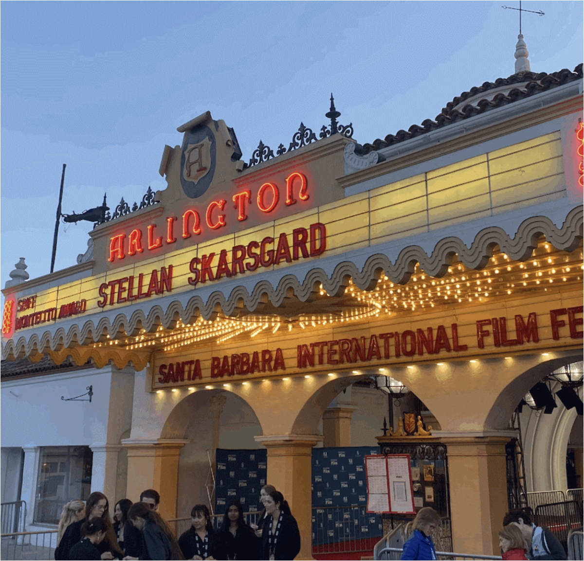Outside of The Arlington before Stellan Skarsgård arrives. Image Credit: Annabelle Tiller