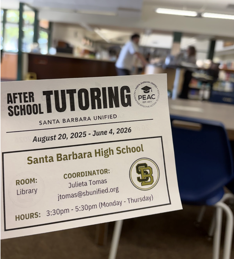 PEAC after-school tutoring is at the SBHS library most days of the week. 
Image credit: Iris Heckes
