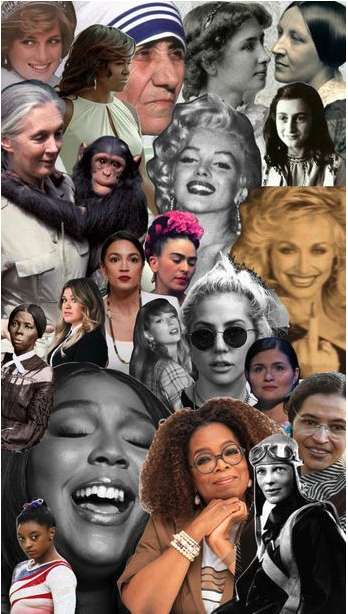 
A collage of historically influential women throughout society 
Image Credits: Claire Putnam
