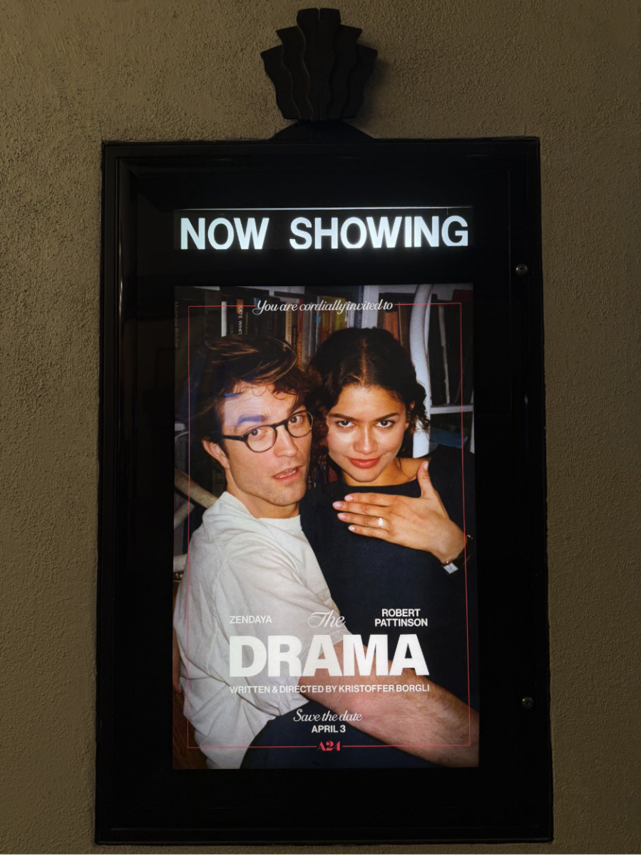 The Drama poster hangs outside Paseo Nuevo theater, inviting audiences to enjoy the ride. Image courtesy of Claire Putnam