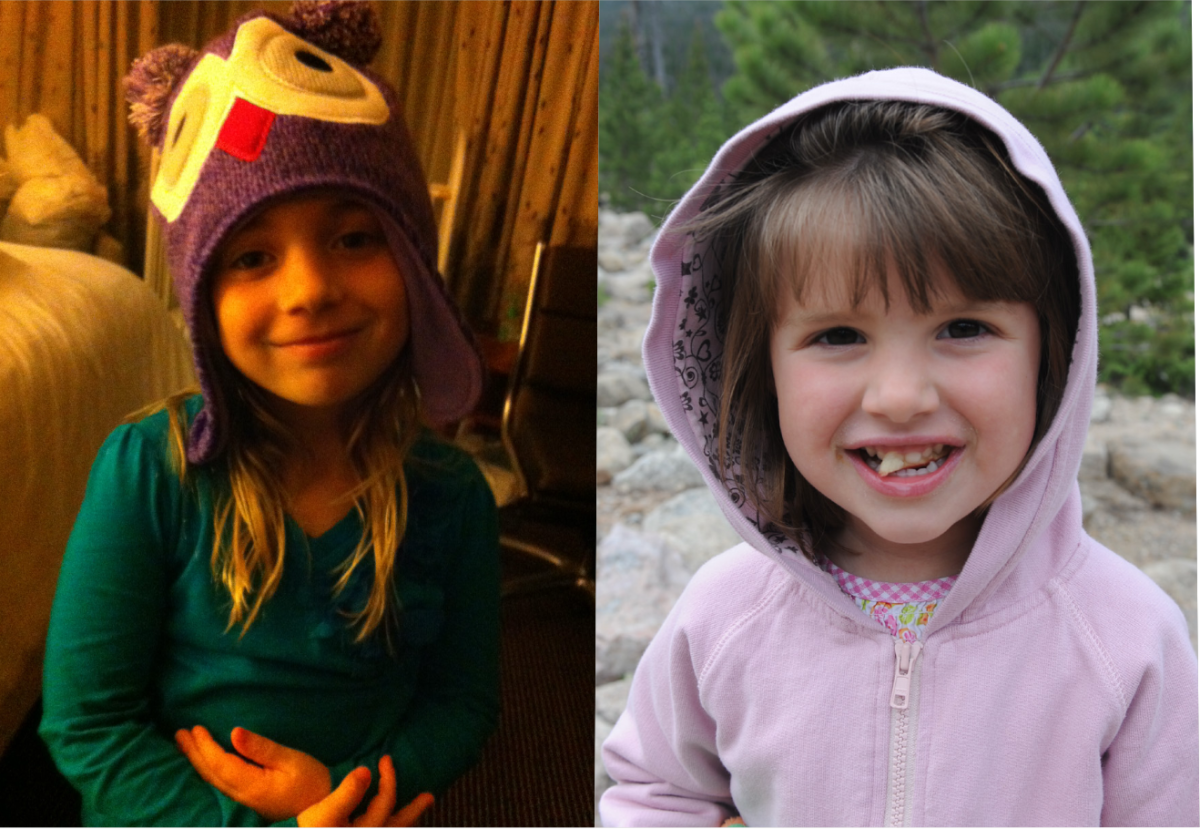 Picture of the new co-editors-in-chief as children. (Left: Amelie Gridley. Right: Natalie MacFarlane.) Image credit: Amelie Gridley and Natalie Macfarlane