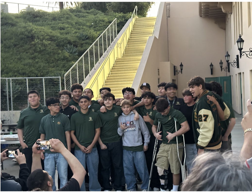 The Dons Wrestling team outside the SBHS gym. Photo by Elayne Blessing
