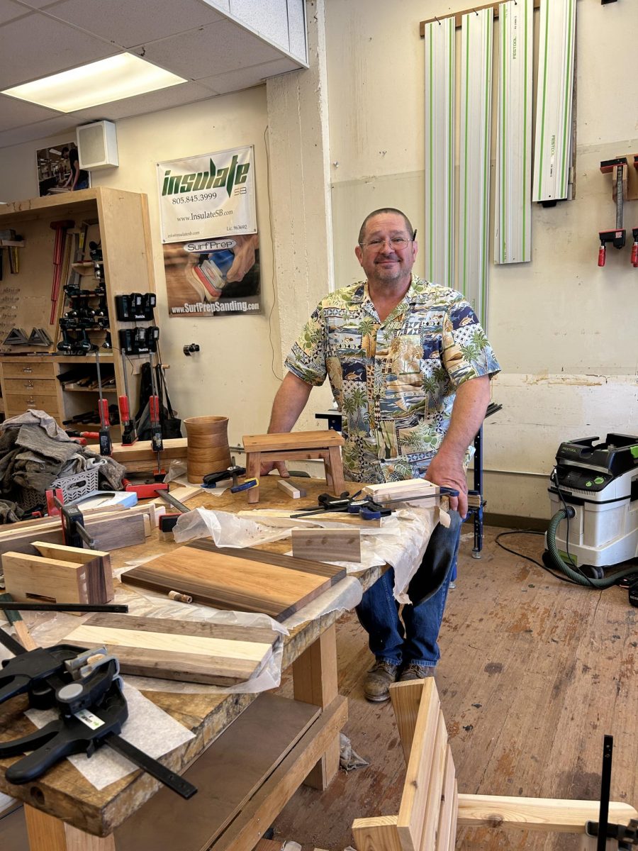 Jimmy Witherell, teacher of woodshop and construction tech, in his home turf. Photo by Forge Staff