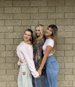 Ember Reiter, Claire Putnam, and Camila Garcia-Otero stand together as editors before graduation.
Image Credit: Natalie MacFarlane 